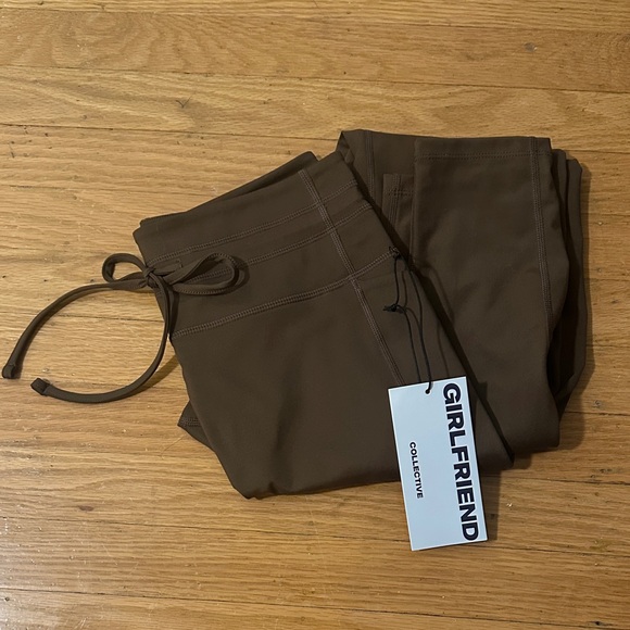 Girlfriend Collective Cafe Compressive Drawstring Pocket Leggings Medium M - Picture 5 of 10